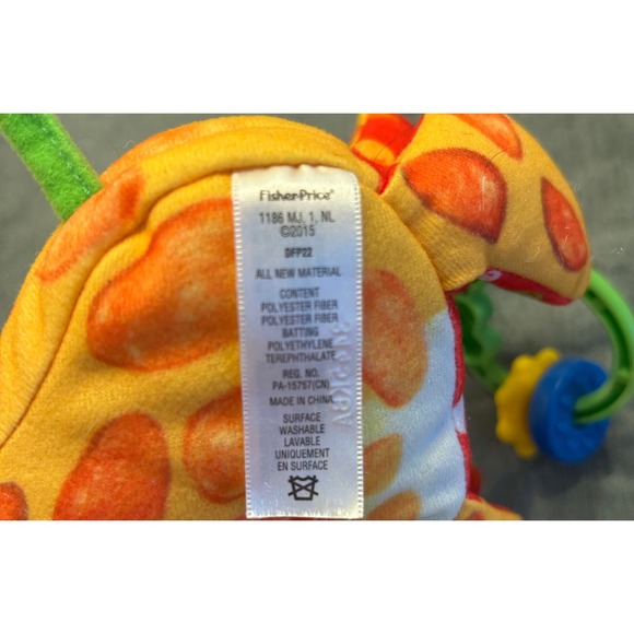 Fisher-Price Giraffe Crib Toy‎ Plush Rattle Teether Sensory Learning - Picture 3 of 3